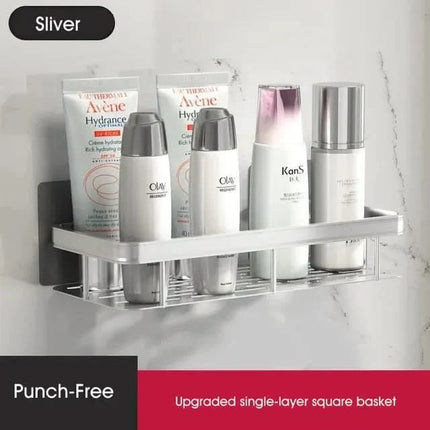 Bathroom Shelf No Drill, Wall Mounted Shelf for Bathroom Storage – image 8