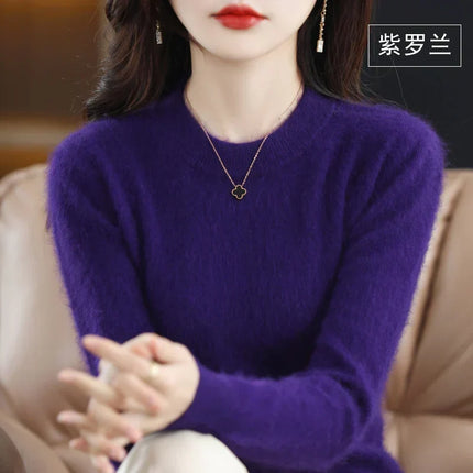 Crew Neck Sweater in 100% Cashmere – image 13