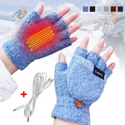Heated Gloves for Men and Women, Knitted Winter Gloves – image 6