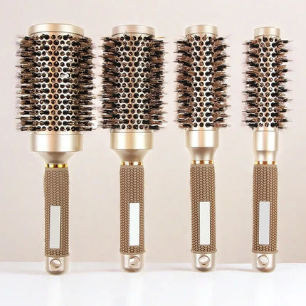 Round Hair Brushes, Boar Bristle Brush Set with Ceramic Barrel – image 5