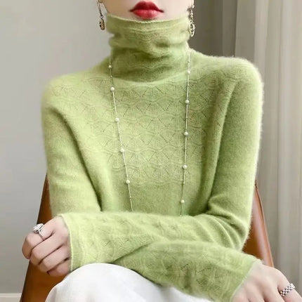 Womens Sweaters, Merino Wool Turtleneck Sweater – image 8