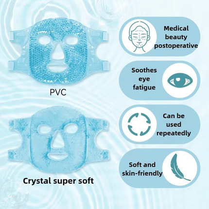 Ice Face Mask, Hot and Cold Gel Bead Face Mask with Warm Eye Compress – image 4