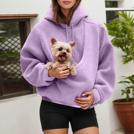 Oversized Hoodie for Women and Men, Cat Hoodie with Kangaroo Pet Carrier Pocket – image 8