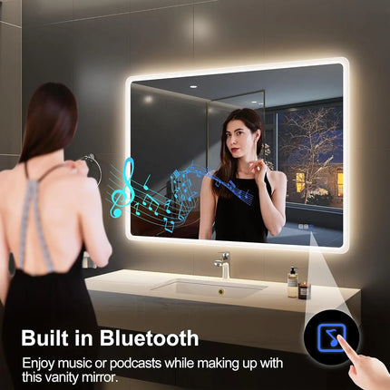 Lighted Vanity Mirror for Bathroom, LED Bathroom Mirror with Lights and Anti Fog – photo 45