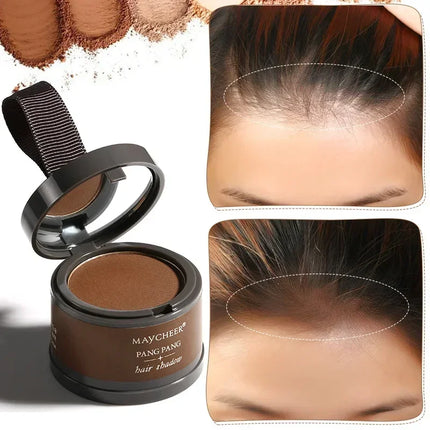 Thinning Hair Powder with Puff and Mirror, Temporary Hair Color, Hairline Filler and Shadow, Hair Fibers for Thin Spots