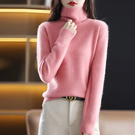 Womens Cashmere Sweater, Mock Neck Sweater in 100% Pure Cashmere