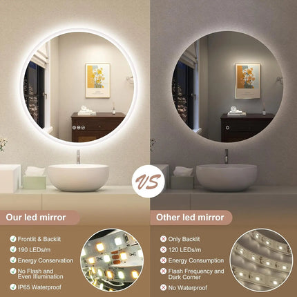 Lighted Vanity Mirror for Bathroom, Smart Mirror with Bluetooth Speaker – photo 32