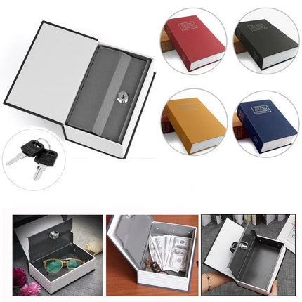 Fake Book Diversion Safe for Cash and Jewelry, Book Safe Box with Key or Combination Lock – image 6