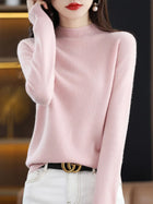 Womens Sweaters, Merino Wool Pullover with Crew Neck – image 7
