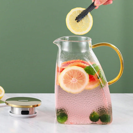 Glass Water Pitcher with Handle, 60 oz Borosilicate Glass Water Jug for Iced Tea – image 11