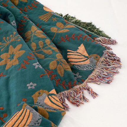 Scandinavian Bird Throw Blanket | Reversible Design for Cozy Comfort | Stylish Addition for Any Room 3