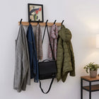 Scandinavian Design | Wall Coat Rack with Movable Double Hooks | Stylish Organizer for Entryways 0