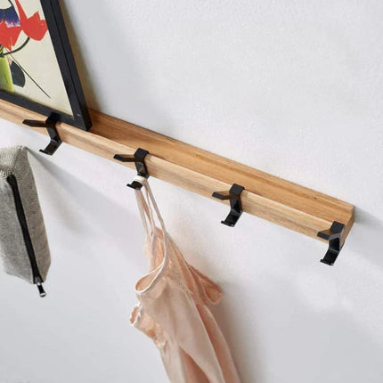 Scandinavian Design | Wall Coat Rack with Movable Double Hooks | Stylish Organizer for Entryways 1