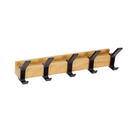 Scandinavian Design | Wall Coat Rack with Movable Double Hooks | Stylish Organizer for Entryways 3