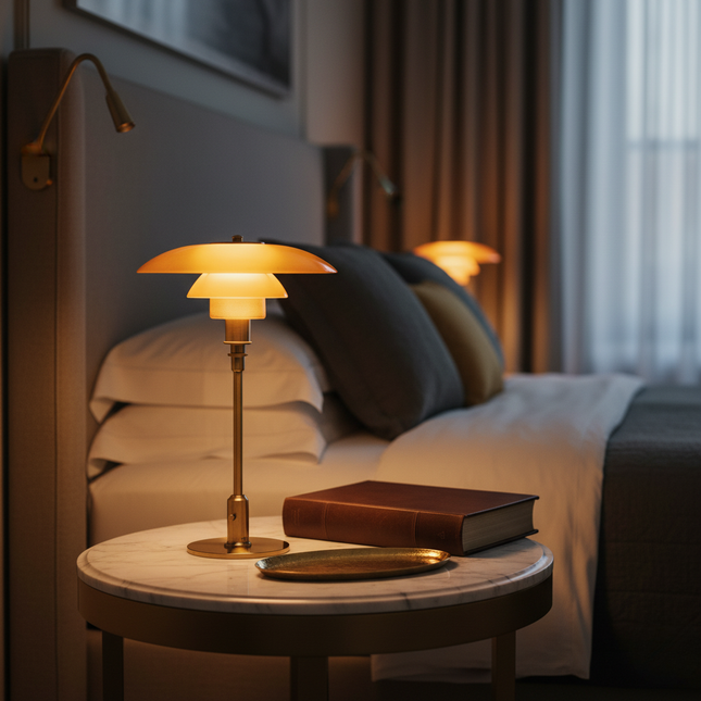 Scandinavian Glass Table Lamp | Minimalist LED Lighting with Warm Glow | Stylish Bedside Decor for Cozy Spaces 1