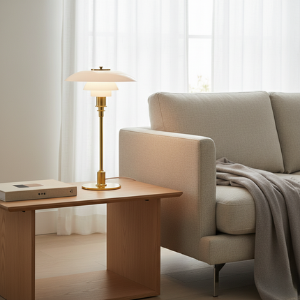 Scandinavian Glass Table Lamp | Minimalist LED Lighting with Warm Glow | Stylish Bedside Decor for Cozy Spaces 2