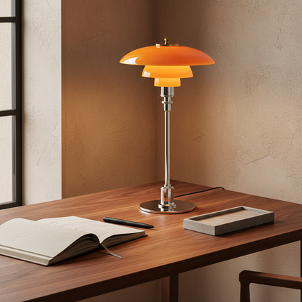 Scandinavian Glass Table Lamp | Minimalist LED Lighting with Warm Glow | Stylish Bedside Decor for Cozy Spaces 3