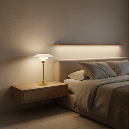 Scandinavian Glass Table Lamp | Minimalist LED Lighting with Warm Glow | Stylish Bedside Decor for Cozy Spaces 6