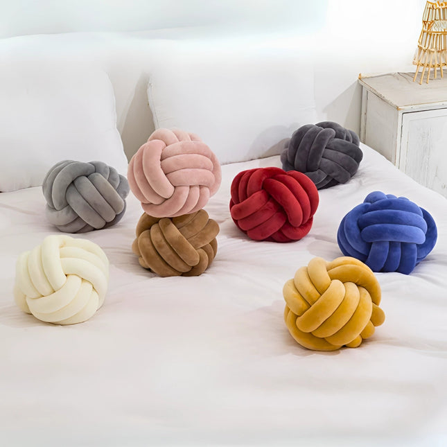 Scandinavian Knot Pillow | Modern Velvet Cushion with Unique Design | Cozy Accent for Home Decor 1