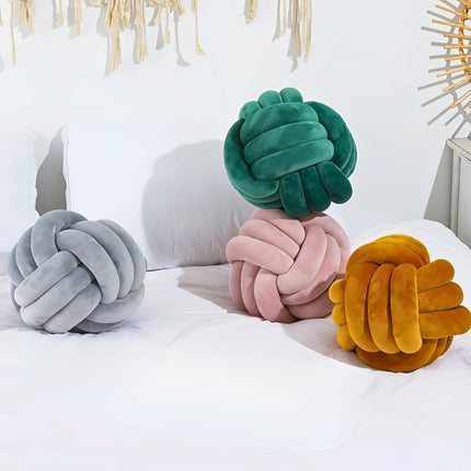 Scandinavian Knot Pillow | Modern Velvet Cushion with Unique Design | Cozy Accent for Home Decor 2