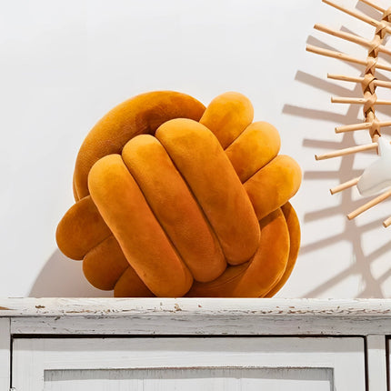 Scandinavian Knot Pillow | Modern Velvet Cushion with Unique Design | Cozy Accent for Home Decor 3