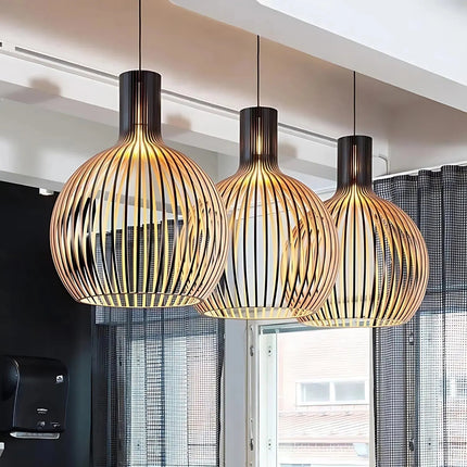 Scandinavian Pendant Lighting | Adjustable Wooden Ceiling Light Fixture for Warm Ambiance 5