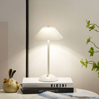 White Lamp Shade + White Base