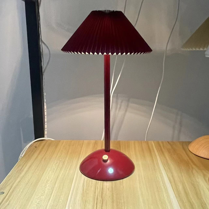 Scandinavian Style Desk Lamp with Pleated Fabric Shade & USB Power | Cozy Illumination for Modern Interiors 7