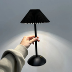 Black Lamp Shade + Black Base
