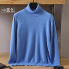 Mens Cashmere Sweaters, 100% Cashmere Knitted Sweater with High Collar – image 6