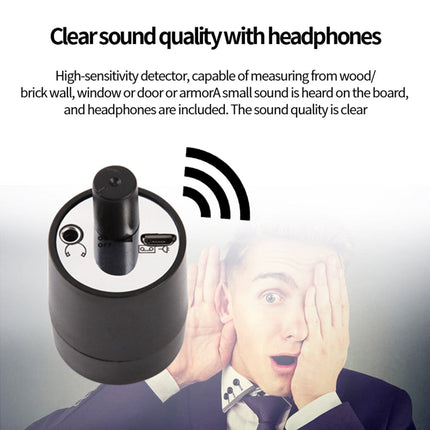 Wall Listening Device, Contact Microphone for Hearing Through Walls and Pipes