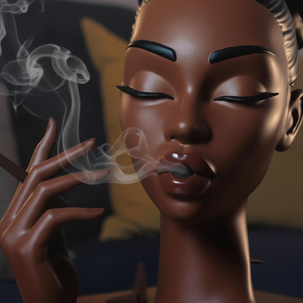Scentra | Black Woman Head Incense Sculpture with Elegant Design | Unique Home Décor for Relaxation 4