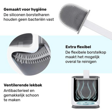Silicone Toilet Brush with Holder – image 4