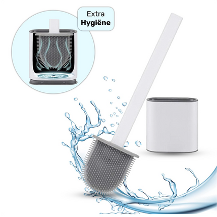 Silicone Toilet Brush with Holder, Toilet Bowl Brush for Rim Cleaning – image 5