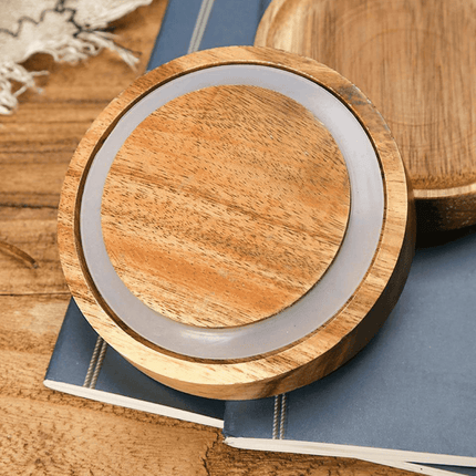 Glass Jars with Lids, Glass Food Storage Containers with Acacia Lids – image 4