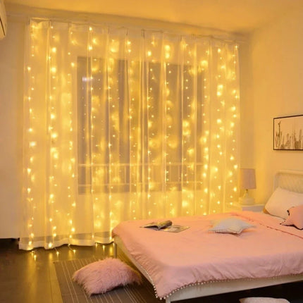 Fairy Curtain with 300 LED Lights & 8 Lighting Modes | Enchanting Decor for Cozy Indoor and Outdoor Ambiance