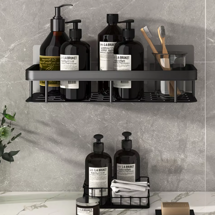 Bathroom Wall Shelf No Drill, Bathroom Storage Organizer for Shampoo – image 7