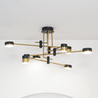 Sculptural Ceiling Chandelier | Modern Industrial Design with Integrated LED Lighting | Versatile Fixture for Balanced Illumination 0