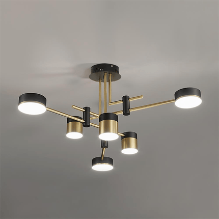 Sculptural Ceiling Chandelier | Modern Industrial Design with Integrated LED Lighting | Versatile Fixture for Balanced Illumination 1
