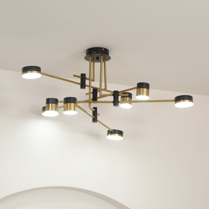 Sculptural Ceiling Chandelier | Modern Industrial Design with Integrated LED Lighting | Versatile Fixture for Balanced Illumination 2