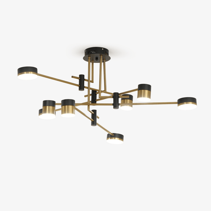 Sculptural Ceiling Chandelier | Modern Industrial Design with Integrated LED Lighting | Versatile Fixture for Balanced Illumination 3