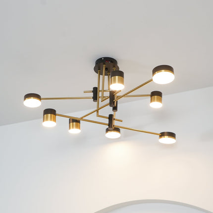 Sculptural Ceiling Chandelier | Modern Industrial Design with Integrated LED Lighting | Versatile Fixture for Balanced Illumination 4