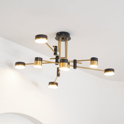 Sculptural Ceiling Chandelier | Modern Industrial Design with Integrated LED Lighting | Versatile Fixture for Balanced Illumination 5