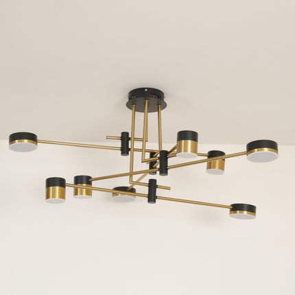 Sculptural Ceiling Chandelier | Modern Industrial Design with Integrated LED Lighting | Versatile Fixture for Balanced Illumination 6