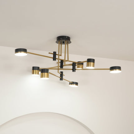 Sculptural Ceiling Chandelier | Modern Industrial Design with Integrated LED Lighting | Versatile Fixture for Balanced Illumination 7