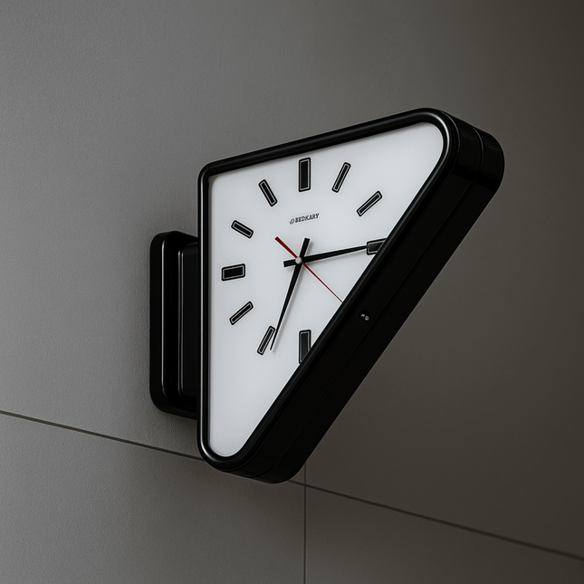 Sculptural | Modern Wall Clock with Dual-Sided Design & Silent Movement | Minimalist Decor for Contemporary Interiors 1