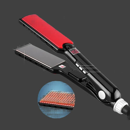 Professional Wide Plate Hair Straightener, Nano Titanium Flat Iron with Digital LED Display