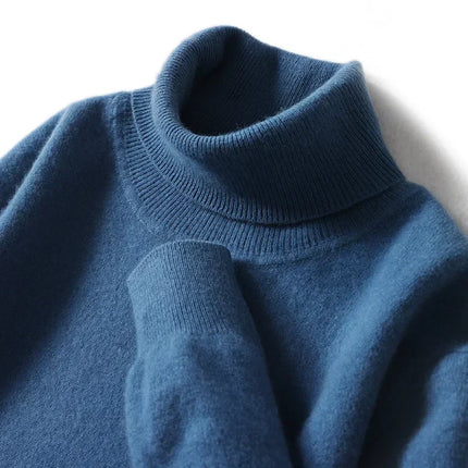 Mens Turtleneck Sweater, Loose Fit Mens Knit Sweater for Fall and Winter – image 13