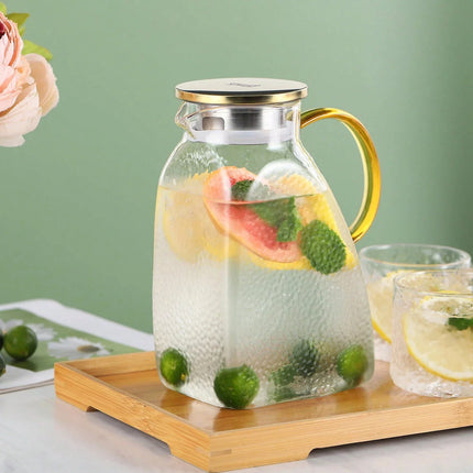 Glass Water Pitcher with Handle, 60 oz Borosilicate Glass Water Jug for Iced Tea – image 13