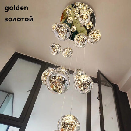 Long Pendant Chandelier for Stairs and Stairwell – image 6